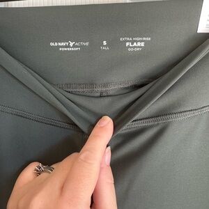 Old Navy Active Olive Green Flare Leggings
